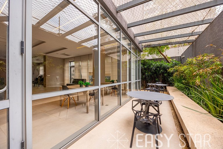 Easy Star - Studio Incrível com vaga e piscina em Moema - ET