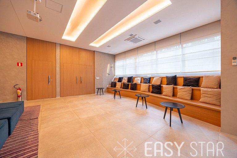 Easy Star - Studio Incrível com vaga e piscina em Moema - ET