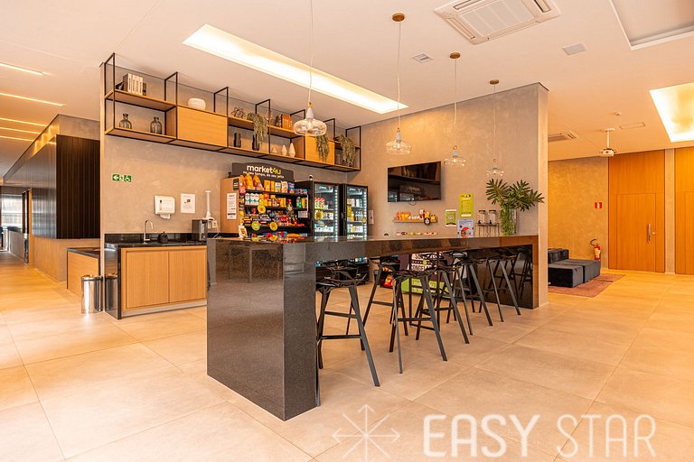 Easy Star - Studio Incrível com vaga e piscina em Moema - ET