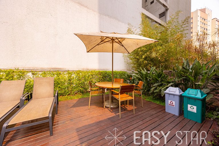 Easy Star - Belo apto c/ 2 quartos, vaga e varanda na Paulis