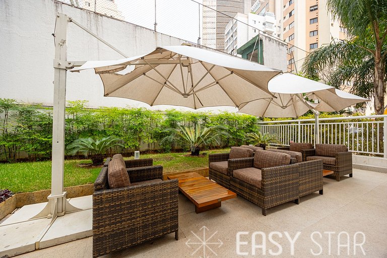 Easy Star - Belo apto c/ 2 quartos, vaga e varanda na Paulis