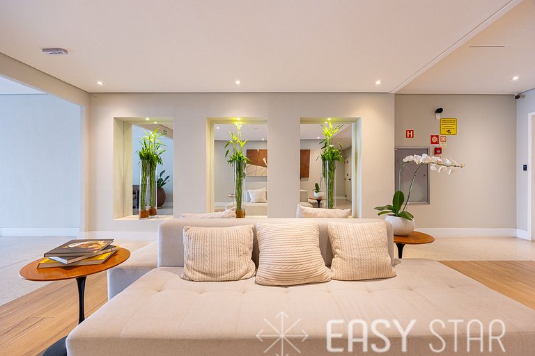 Easy Star - Belo apto c/ 2 quartos, vaga e varanda na Paulis