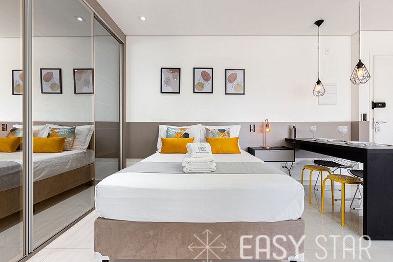 Easy Star - Studio Amplo e Confortável no Campo Belo - NP01G