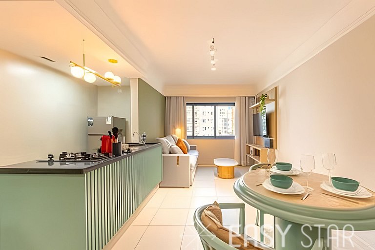 Flat Moderno com vaga no Jardim Paulista