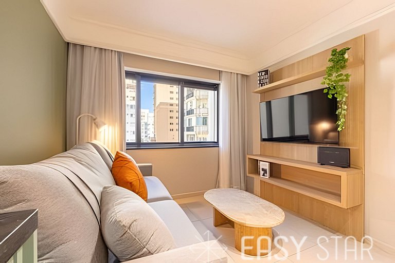 Flat Moderno com vaga no Jardim Paulista
