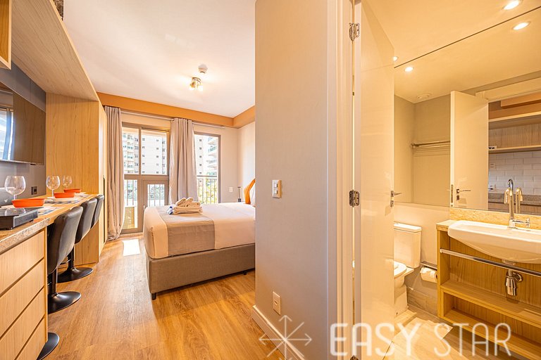 Easy Star - Charmoso studio no Brooklin - QO01I
