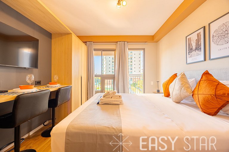 Easy Star - Charmoso studio no Brooklin - QO01I