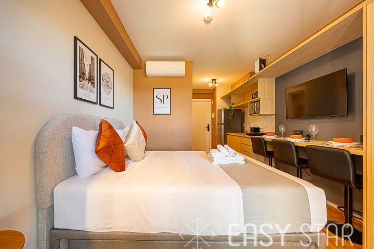 Easy Star - Charmoso studio no Brooklin - QO01I