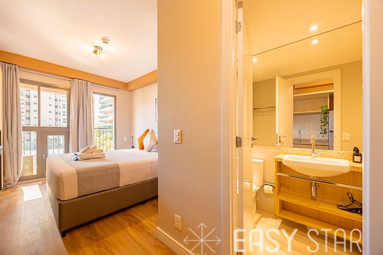 Easy Star - Charmoso studio no Brooklin - QO01I