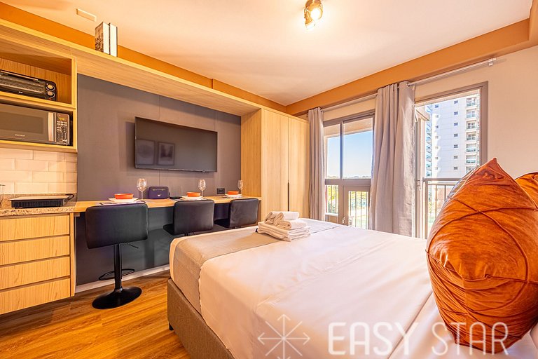 Easy Star - Charmoso studio no Brooklin - QO01I