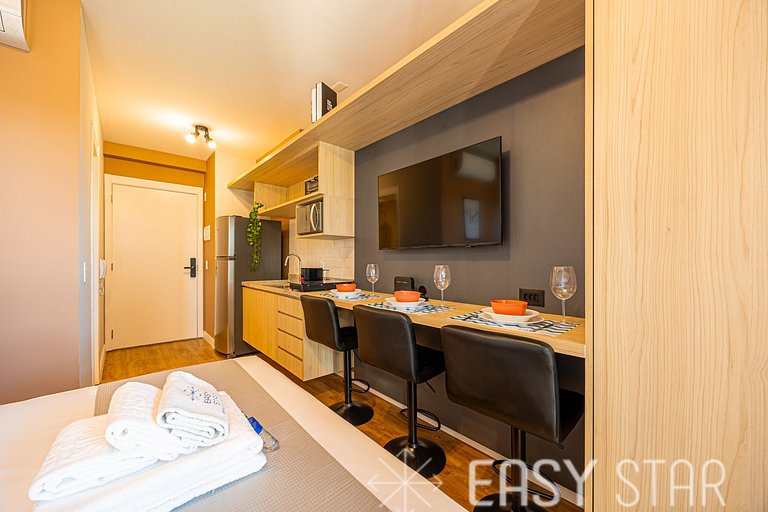 Easy Star - Charmoso studio no Brooklin - QO01I
