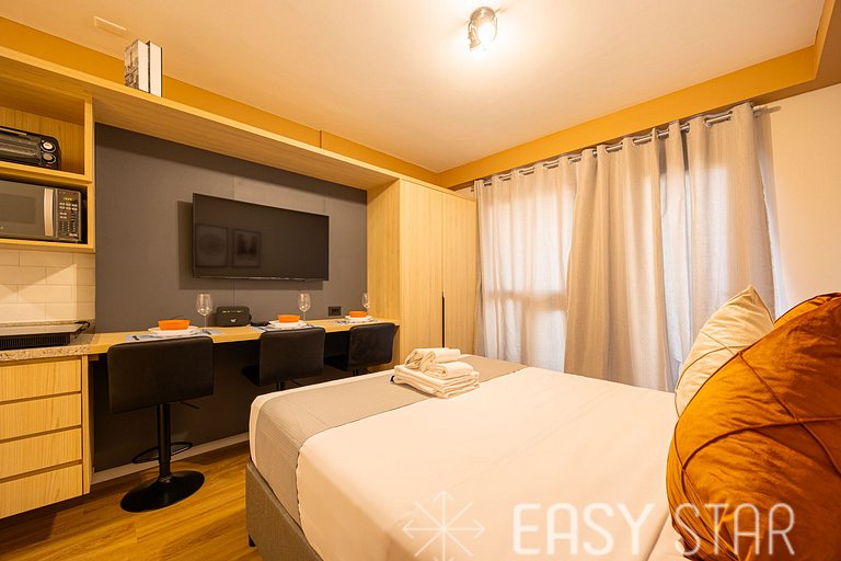 Easy Star - Charmoso studio no Brooklin - QO01I