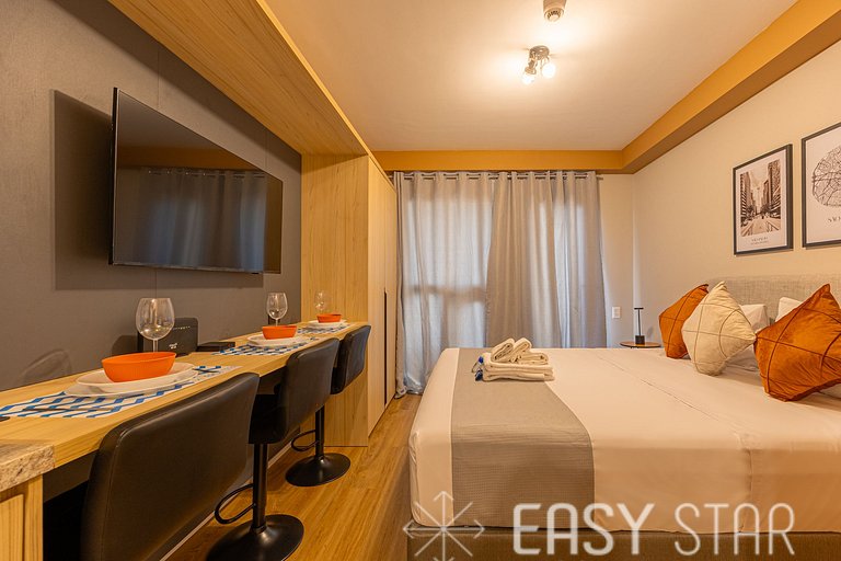 Easy Star - Charmoso studio no Brooklin - QO01I