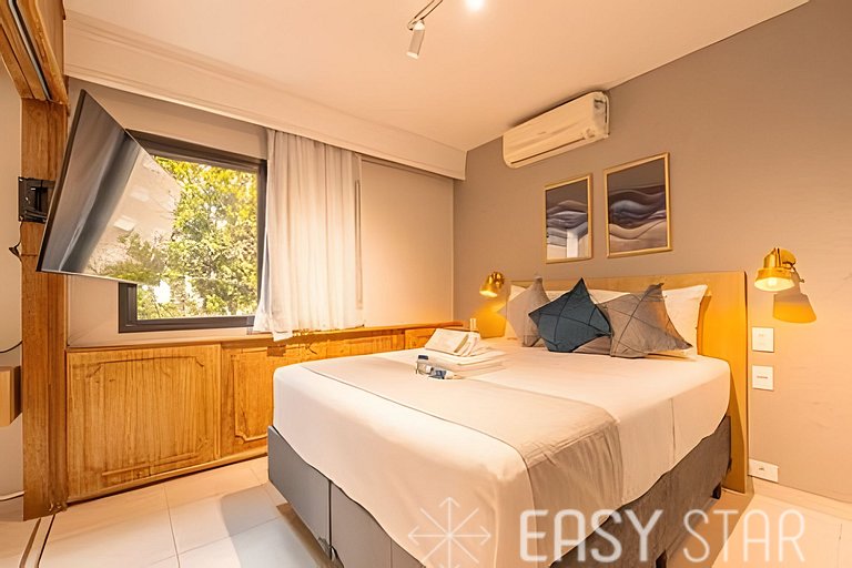 Flat moderno com vaga no Jardim Paulista
