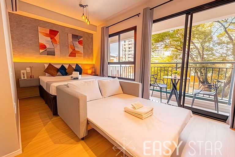 Studio para 4 hóspedes Vila Madalena 200m do Metrô