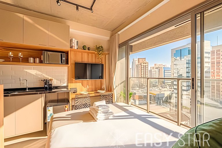 Studio aconchegante ao lado do metrô Paraiso