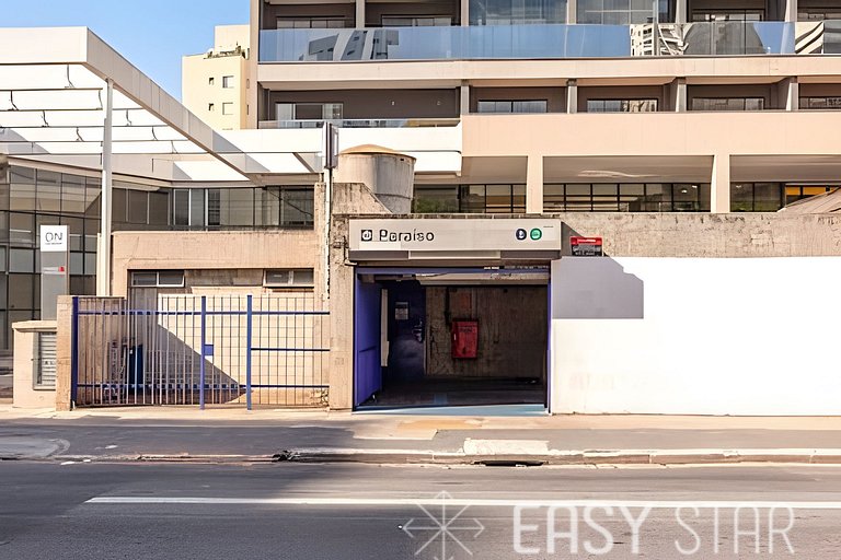 Studio aconchegante ao lado do metrô Paraiso
