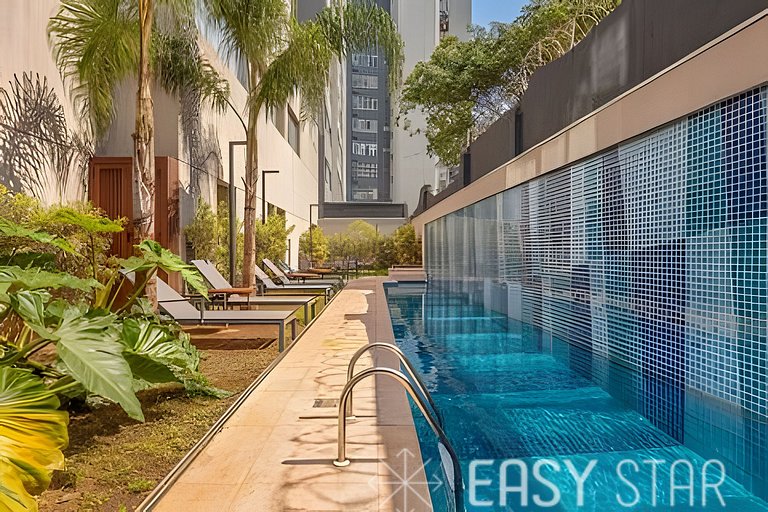 Studio com varanda e lazer completo | Paraíso