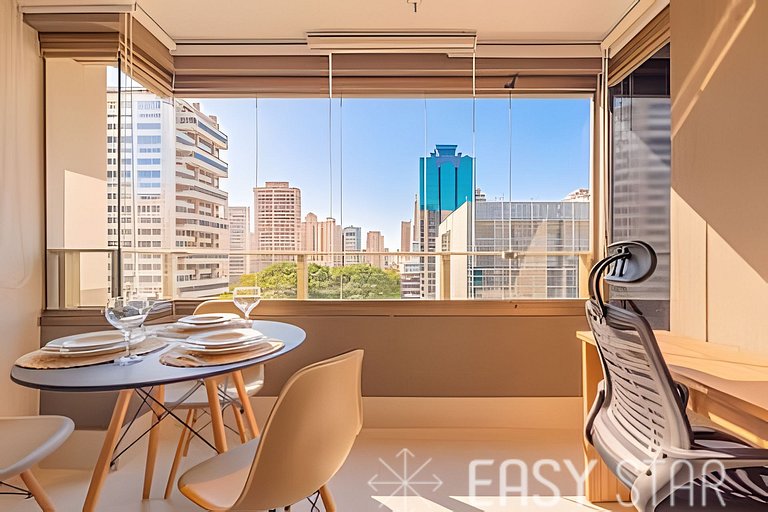 Conforto e estilo em um studio completo em São Paulo