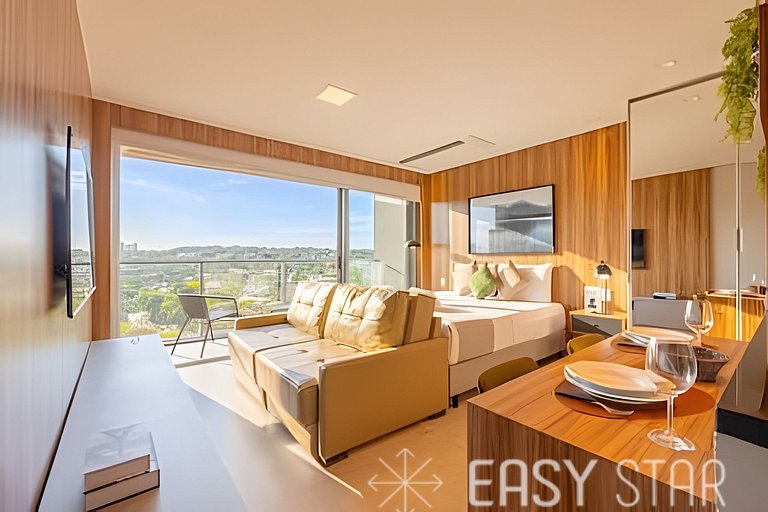 Studio Novo e Elegante no Jockey C/Vaga