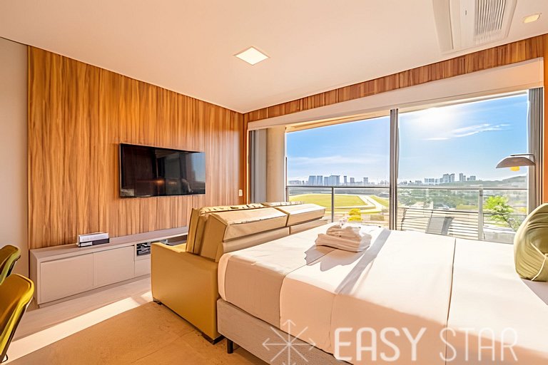 Studio Novo e Elegante no Jockey C/Vaga