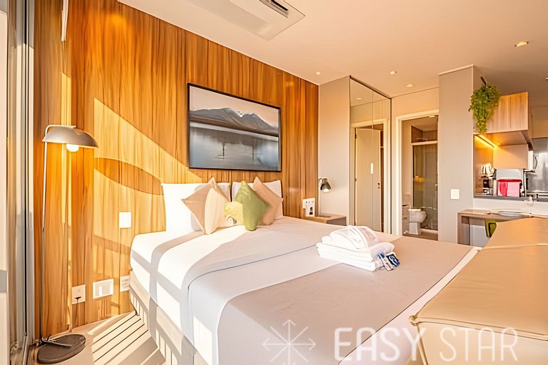 Studio Novo e Elegante no Jockey C/Vaga