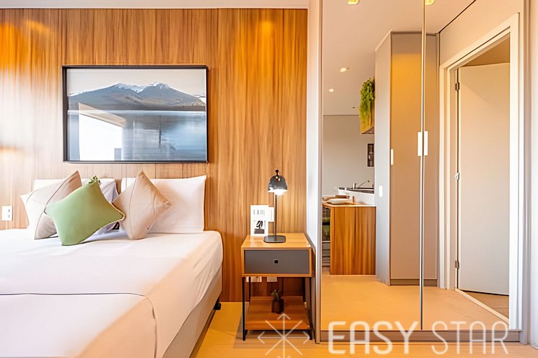 Studio Novo e Elegante no Jockey C/Vaga