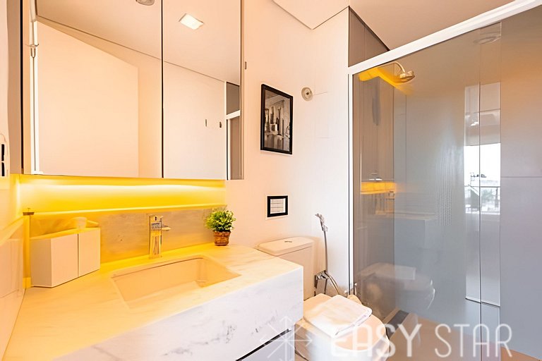 Studio Novo e Elegante no Jockey C/Vaga