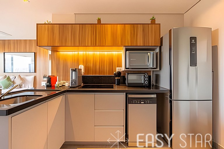 Studio Novo e Elegante no Jockey C/Vaga