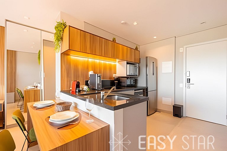Studio Novo e Elegante no Jockey C/Vaga