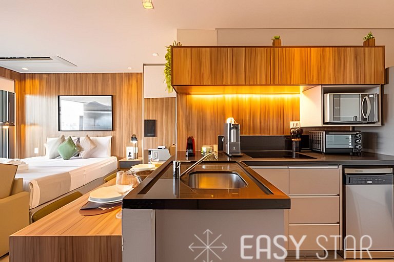 Studio Novo e Elegante no Jockey C/Vaga