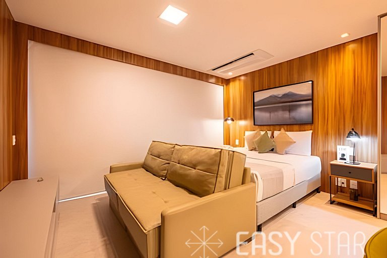 Studio Novo e Elegante no Jockey C/Vaga