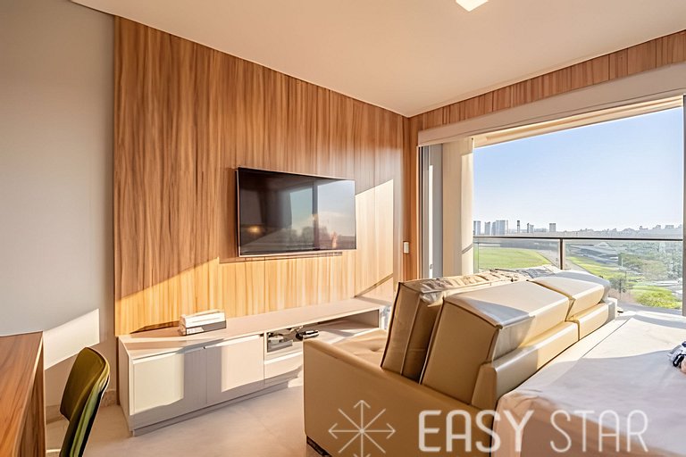 Studio Novo e Elegante no Jockey C/Vaga