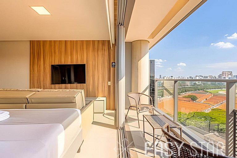 Studio Novo e Elegante no Jockey C/Vaga