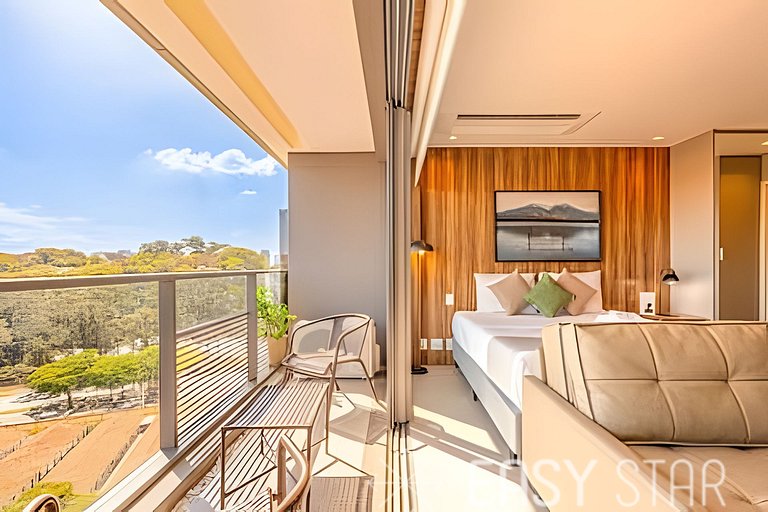 Studio Novo e Elegante no Jockey C/Vaga