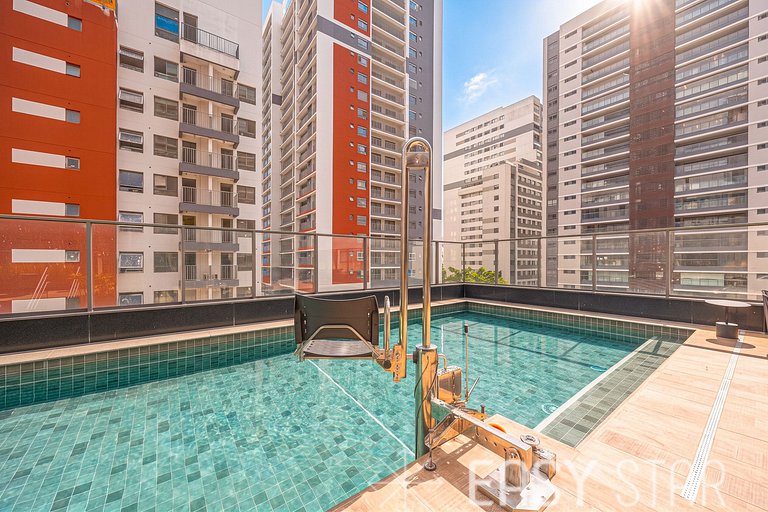 Studio moderno e conforto na Vila Clementino