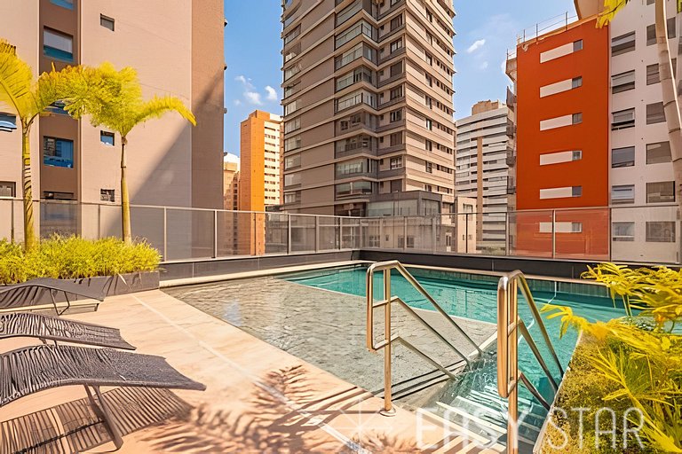 Studio moderno e conforto na Vila Clementino